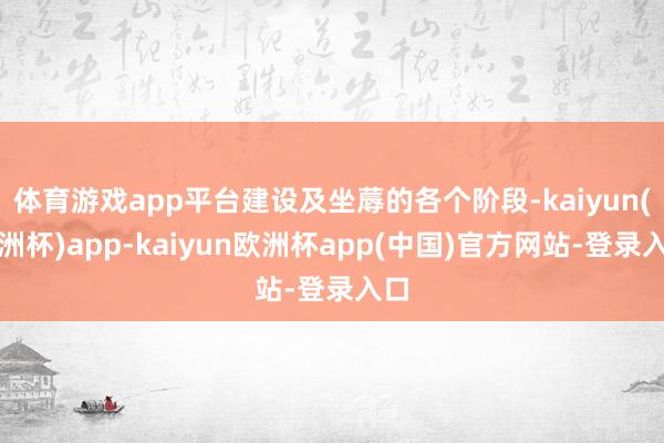 体育游戏app平台建设及坐蓐的各个阶段-kaiyun(欧洲杯)app-kaiyun欧洲杯app(中国)官方网站-登录入口