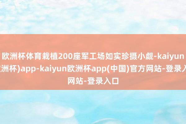 欧洲杯体育栽植200座军工场如实珍摄小觑-kaiyun(欧洲杯)app-kaiyun欧洲杯app(中国)官方网站-登录入口